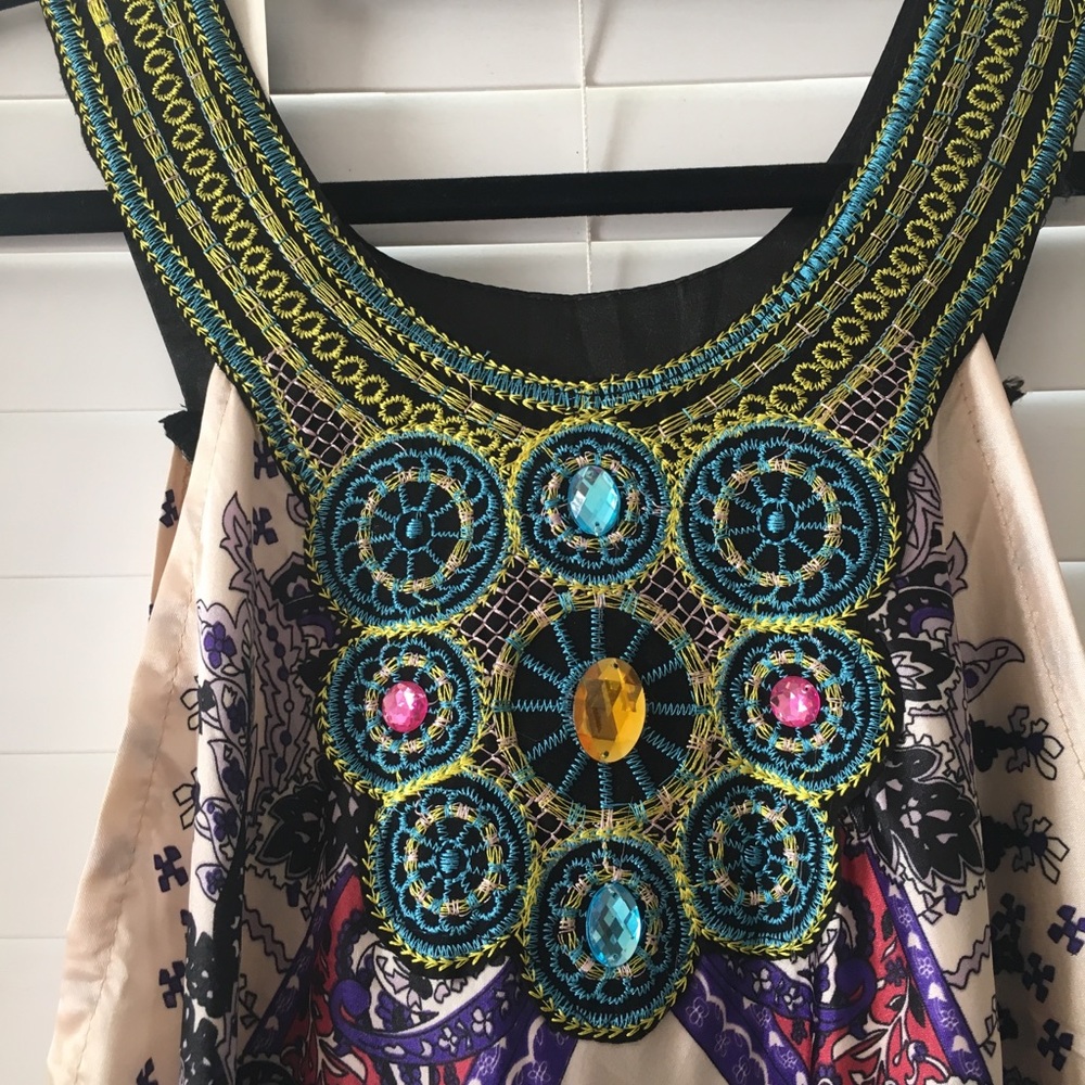 Printed scarf dress